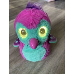 Hatchimals Shimmering Draggle Glittering Gardens Purple Blue Bird. WORKS!